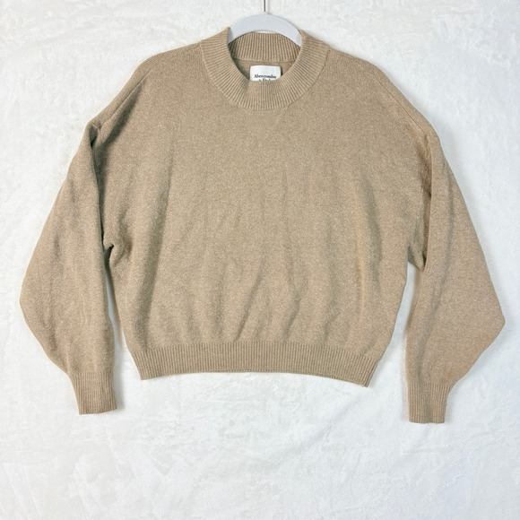 Abercrombie & Fitch Sweaters - Abercrombie & Fitch Sweater Women Sz Small Tan Mock Neck Long Sleeve Camel Knit